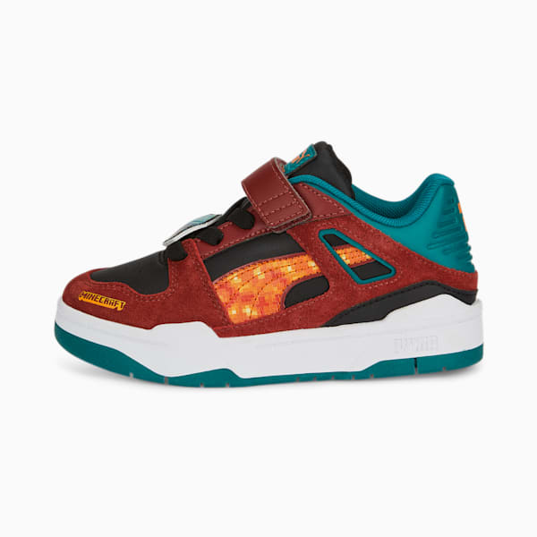PUMA x MINECRAFT Slipstream Little Kids' Shoes, Russet Brown-Teal Green
