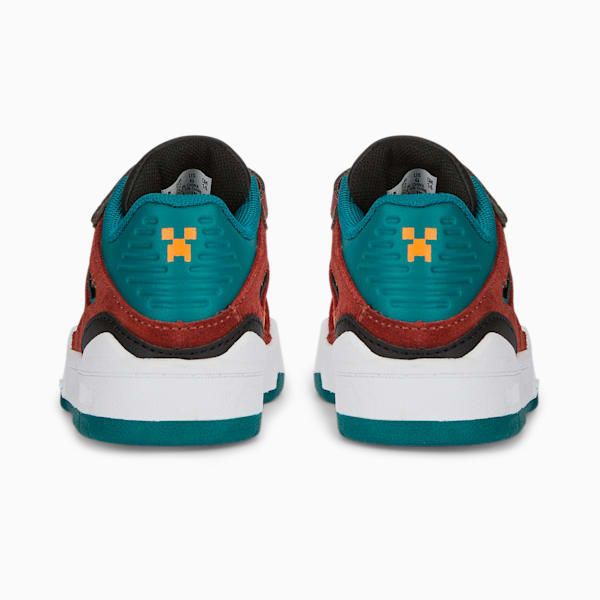 Tenis para bebés PUMA x MINECRAFT, Russet Brown-Teal Green, extralarge