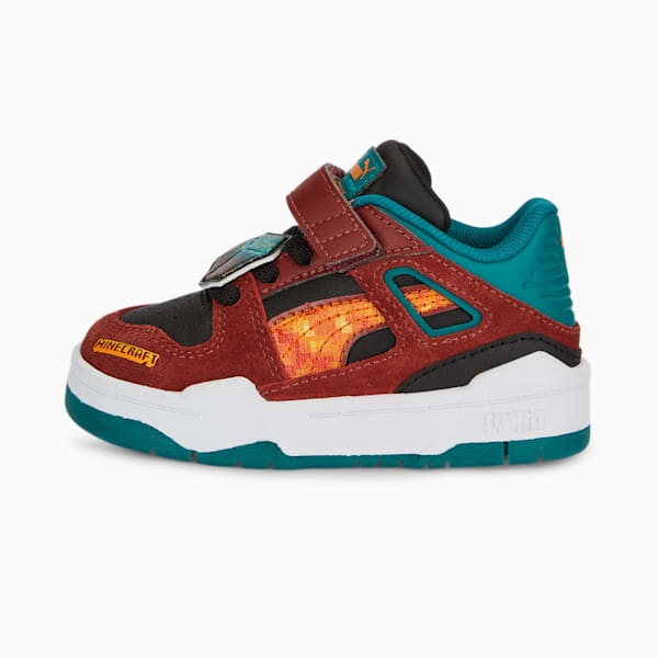 Tenis para bebés PUMA x MINECRAFT, Russet Brown-Teal Green, extralarge