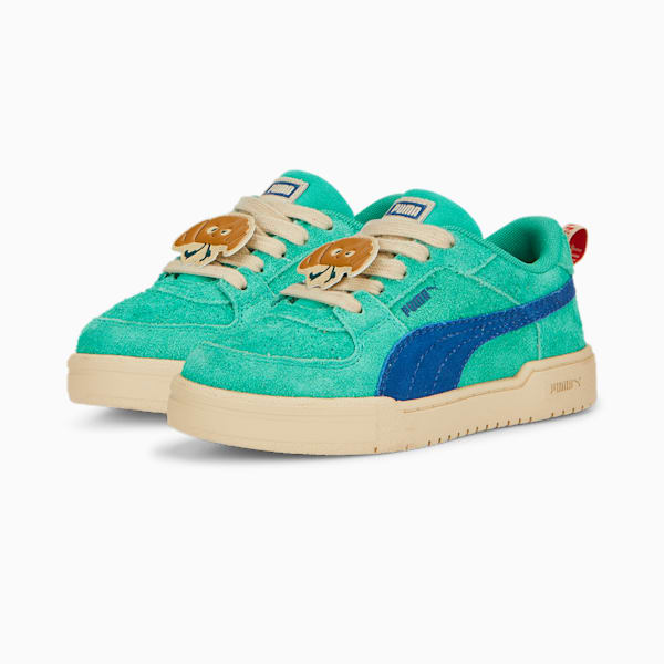 PUMA x TINY COTTONS CA Pro Little Kids' Shoes, Simply Green-Limoges, extralarge