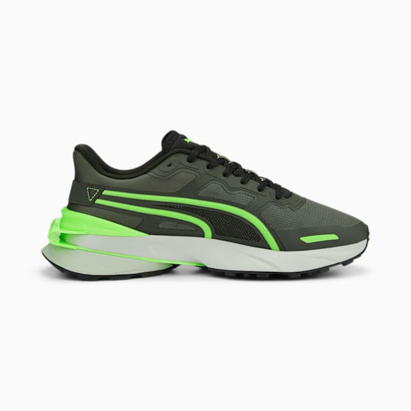 PWRFrame OP-1 Cage Unisex Sneakers, Dark Shadow-Elektro Green