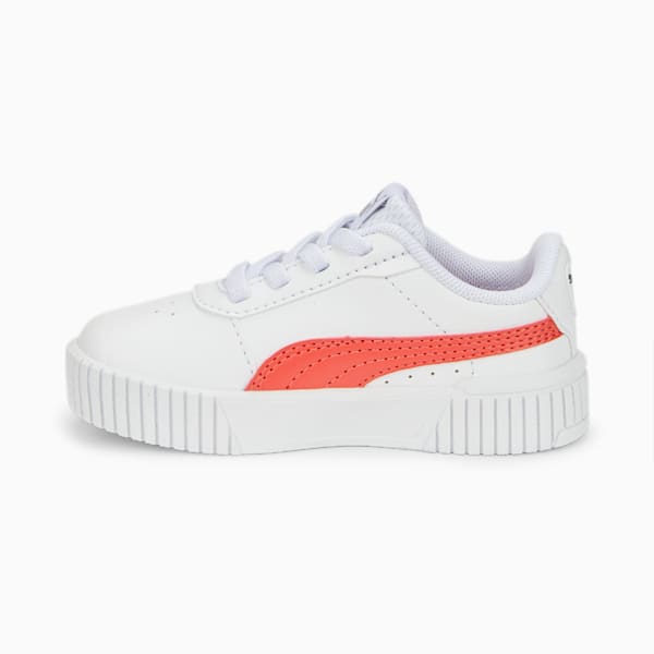 Zapatos deportivos de cierre alternativo Carina 2.0 Glitzy para bebés, Puma White-Salmon-Puma Silver, extralarge