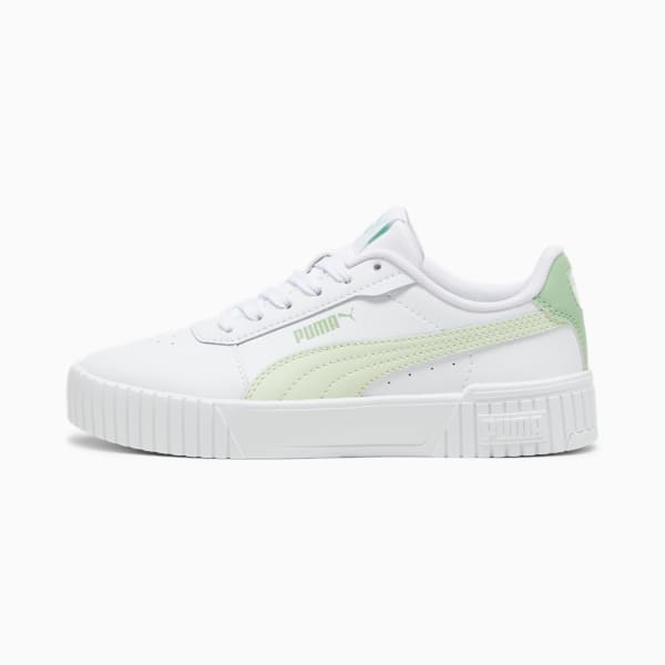 Carina 2.0 Sneakers Big Kids, PUMA White-Green Illusion-Pure Green, extralarge