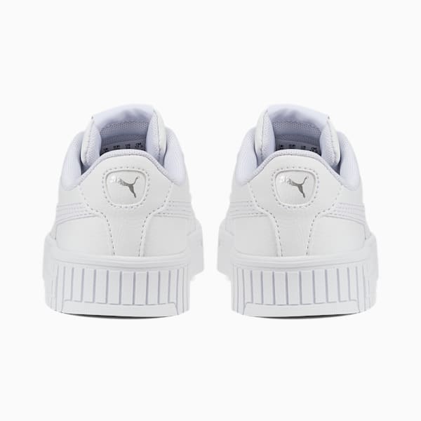 Tenis Carina 2.0 para niña, Puma White-Puma White-Puma Silver, extralarge