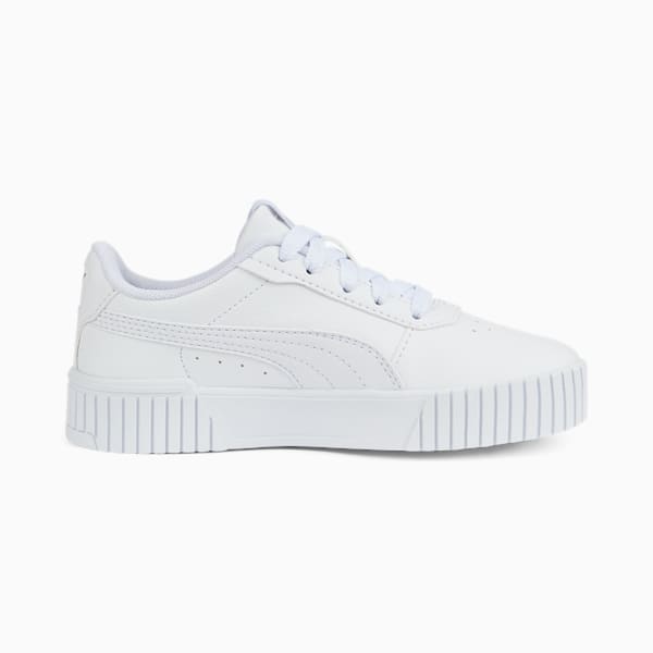 Tenis Carina 2.0 para niña, Puma White-Puma White-Puma Silver, extralarge