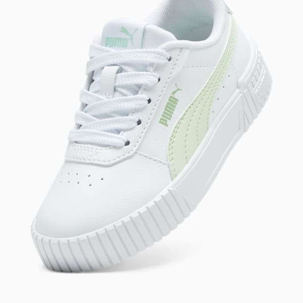 Carina 2.0 Little Kids' Sneakers, PUMA White-Green Illusion-Pure Green, extralarge