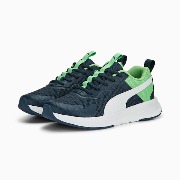 Evolve Run Mesh Youth Sneakers, Dark Night-PUMA White-Summer Green, extralarge-IND