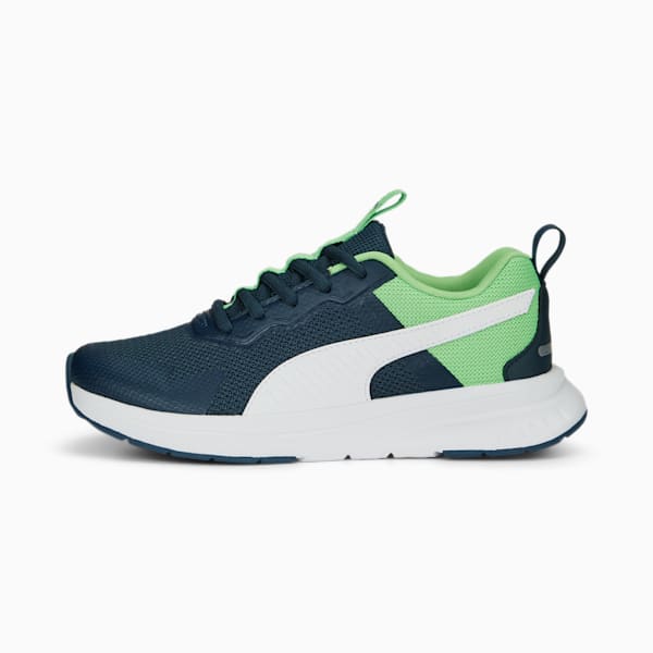 Evolve Run Mesh Youth Sneakers, Dark Night-PUMA White-Summer Green, extralarge-IND