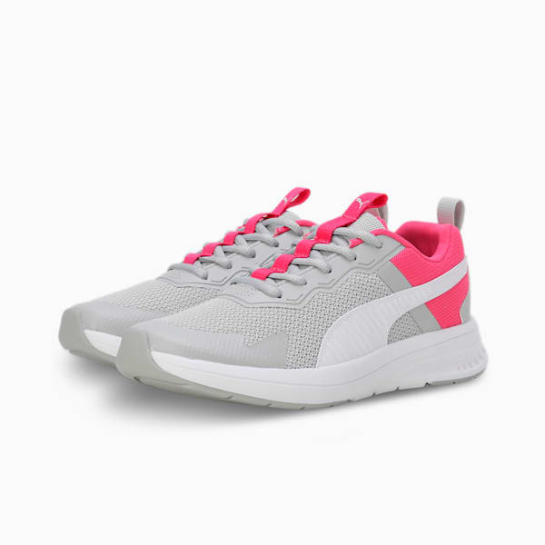 Evolve Run Mesh Youth Sneakers, Cool Light Gray-PUMA White-Glowing Pink, extralarge-IND