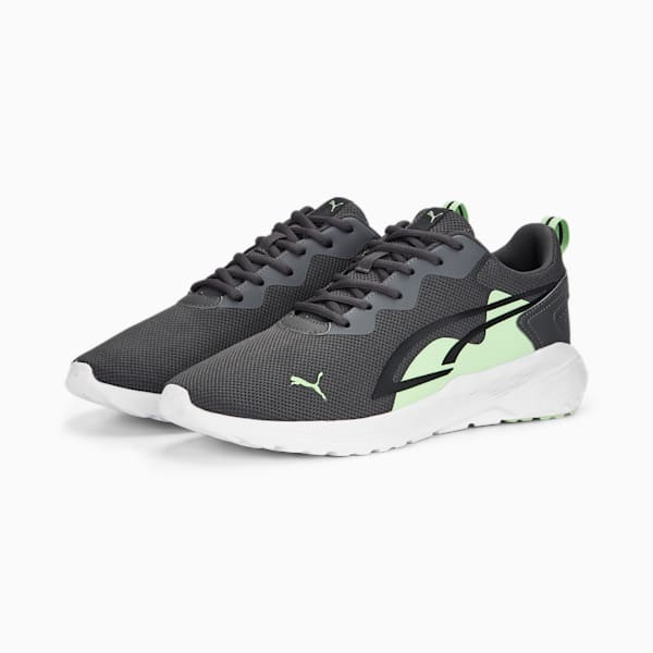 All Day Active Unisex Sneakers, Shadow Gray-Fizzy Lime-PUMA Black, extralarge-IND