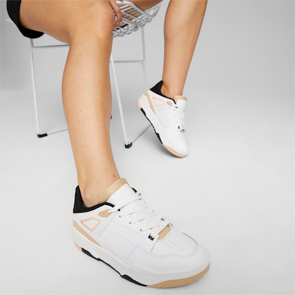 Slipstream Women's Sneakers, Puma White-Puma Black-Light Sand, extralarge-AUS