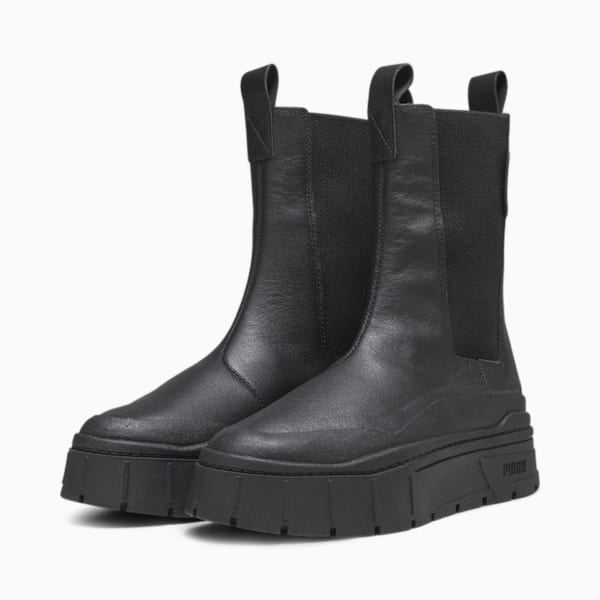 Mayze Stack Women's Chelsea Boot, PUMA Black, extralarge-GBR