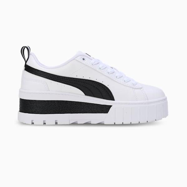 Mayze Wedge Women's Sneakers, Puma White-Puma Black, extralarge-IND