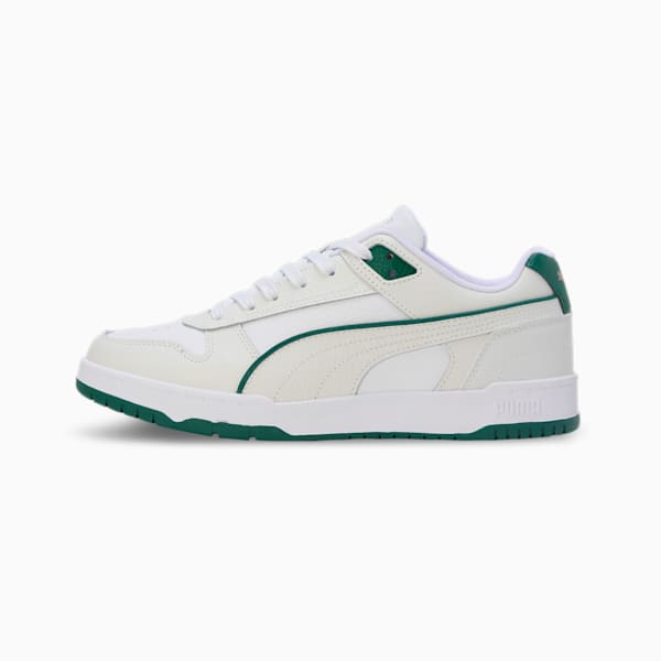 RBD Game Low Unisex Sneakers, PUMA White-Vapor Gray-Vine-PUMA Gold, extralarge-IND