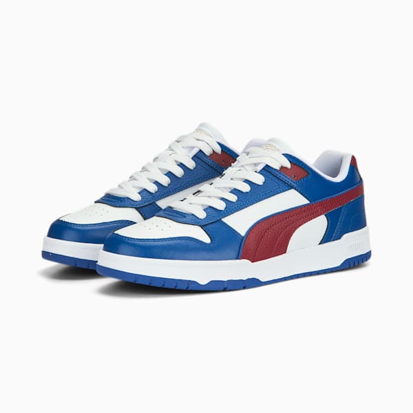 RBD Game Low Unisex Sneakers, PUMA White-Team Regal Red-Clyde Royal-PUMA Gold, extralarge-IND