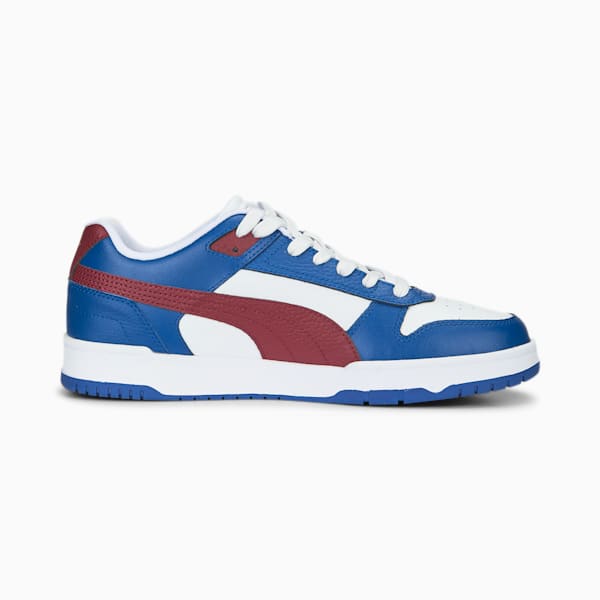 RBD Game Low Unisex Sneakers, PUMA White-Team Regal Red-Clyde Royal-PUMA Gold, extralarge-AUS