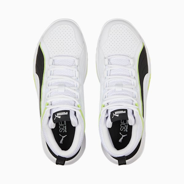 Rebound Future Evo Core Unisex Sneakers, Puma White-Puma Black-Light Lime, extralarge-IND