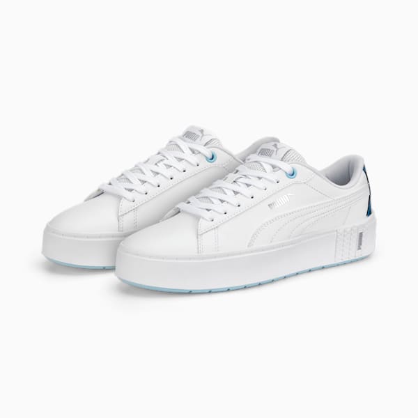 Smash Platform v2 Night Out Women's Sneakers, Puma White-Puma White, extralarge-IND
