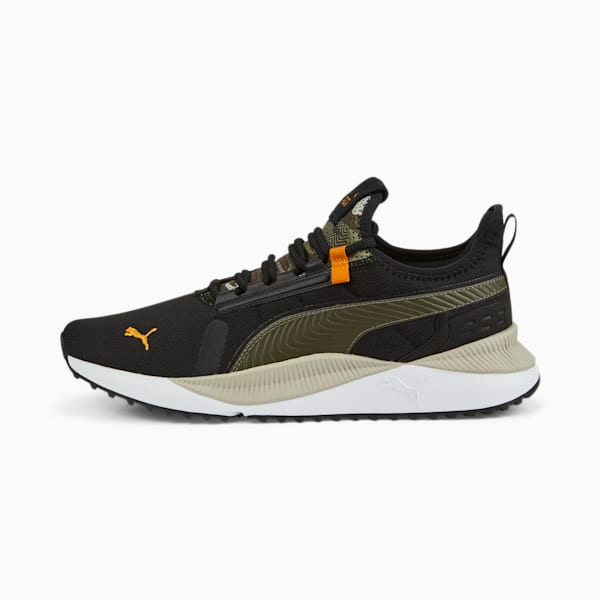 Pacer Future Street Sashiko Sneakers, Puma Black-Burnt Olive-Orange Brick, extralarge-IND