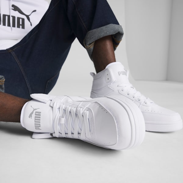 Tenis para hombre Rebound Joy Wide, Puma White-Puma White-Limestone, extralarge