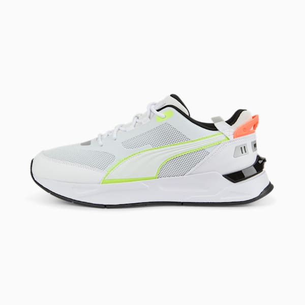 Mirage Sport Tech Laser Tag Sneakers, Puma White-Lime Squeeze, extralarge-IND