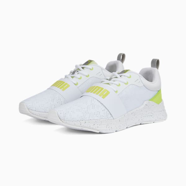 Wired Run-In-Motion Sneakers, Puma White-Light Lime, extralarge-IND