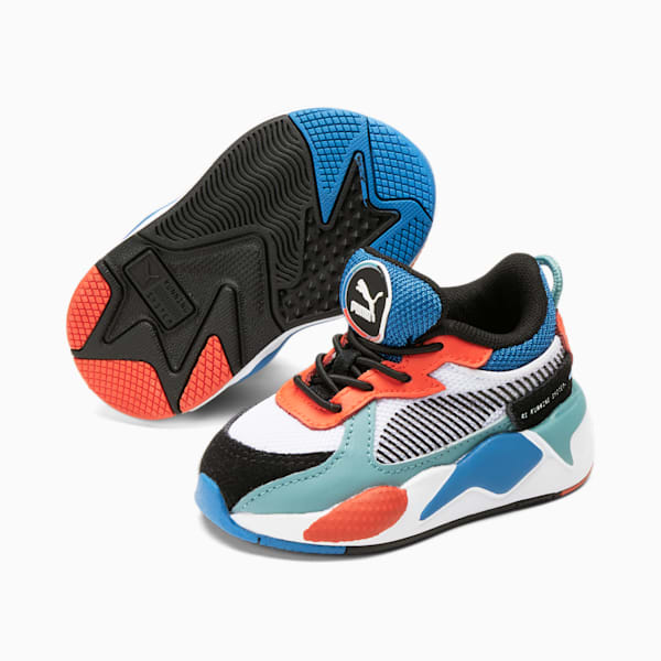 RS-X Go For Toddler's Shoes, Puma White-Vallarta Blue-Firelight, extralarge