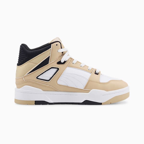 Zapatos deportivos Slipstream Mid para mujer, Puma White-Light Sand-Puma Black, extralarge