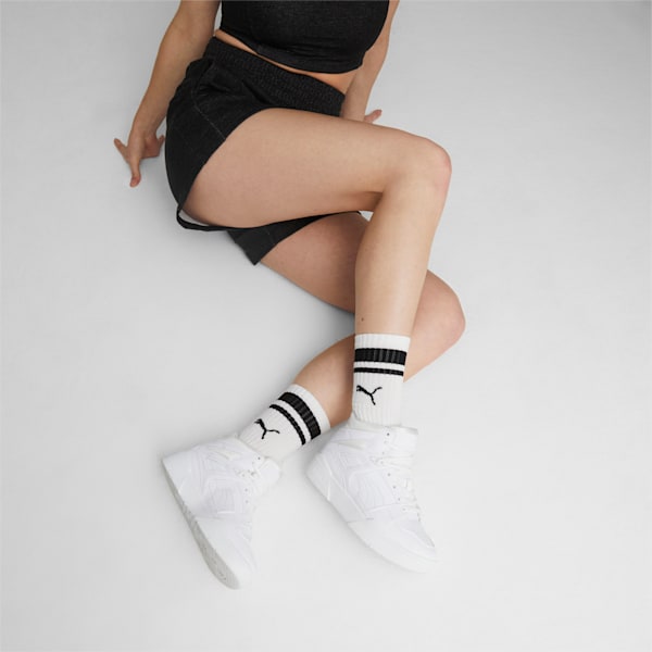 Slipstream Mid Women's Sneakers, Puma White-Glacier Gray, extralarge