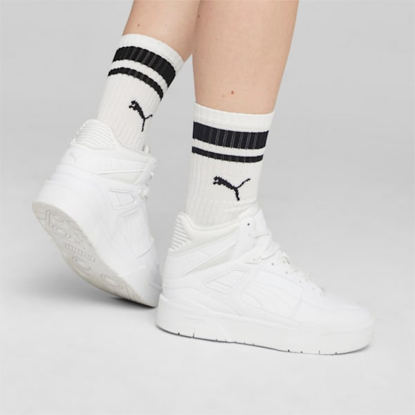 Zapatos deportivos Slipstream Mid para mujer, Puma White-Glacier Gray, extralarge
