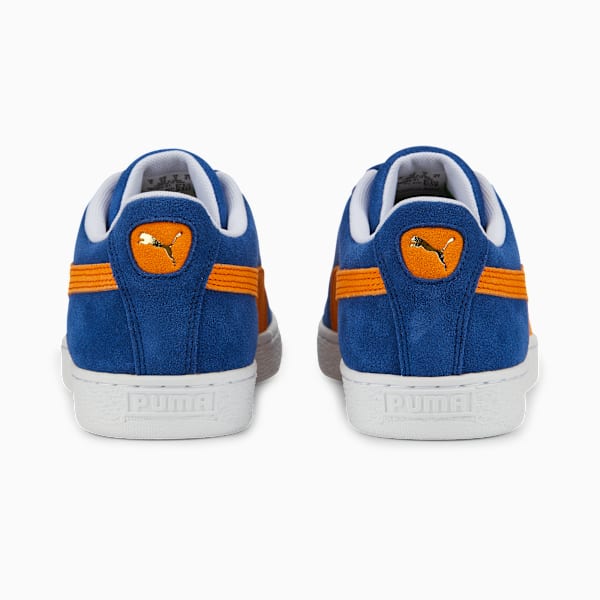 Sneakers Suede Teams II, Blazing Blue-Vibrant Orange-Puma White, extralarge