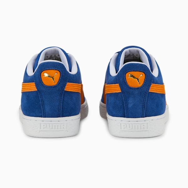 Suede Teams II Sneakers, Blazing Blue-Vibrant Orange-Puma White