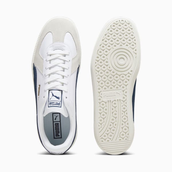 Army Trainer Unisex Sneakers, PUMA White-Warm White-Dark Night, extralarge-IND