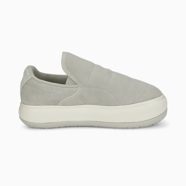 Zapatos deportivos de gamuza Mayu Slip-On First Sense para mujer, Gray Violet-Marshmallow, extralarge