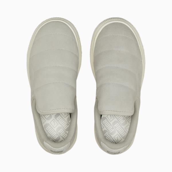 Zapatos deportivos de gamuza Mayu Slip-On First Sense para mujer, Gray Violet-Marshmallow, extralarge