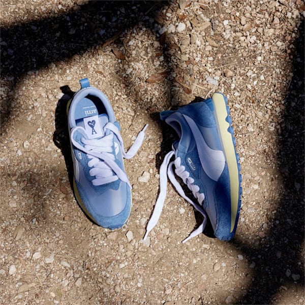 ユニセックス PUMA x AMI ライダー FV スニーカー, Stellar-Puma White-Faded Denim