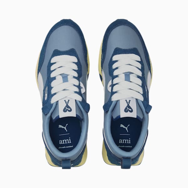 ユニセックス PUMA x AMI ライダー FV スニーカー, Stellar-Puma White-Faded Denim