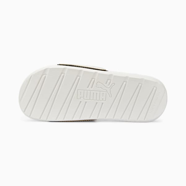 Cool Cat Football Club Men's Slides, Vaporous Gray-Tangerine-Puma Black