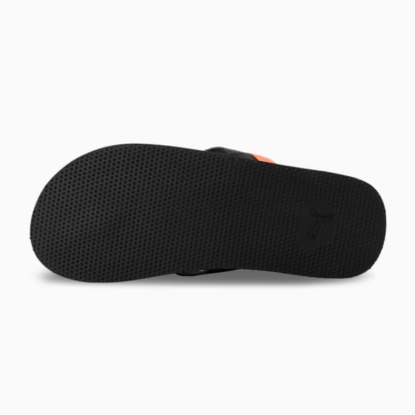 Felic Unisex Flip-Flops, Puma Black-Deep Apricot-Silver, extralarge-IND
