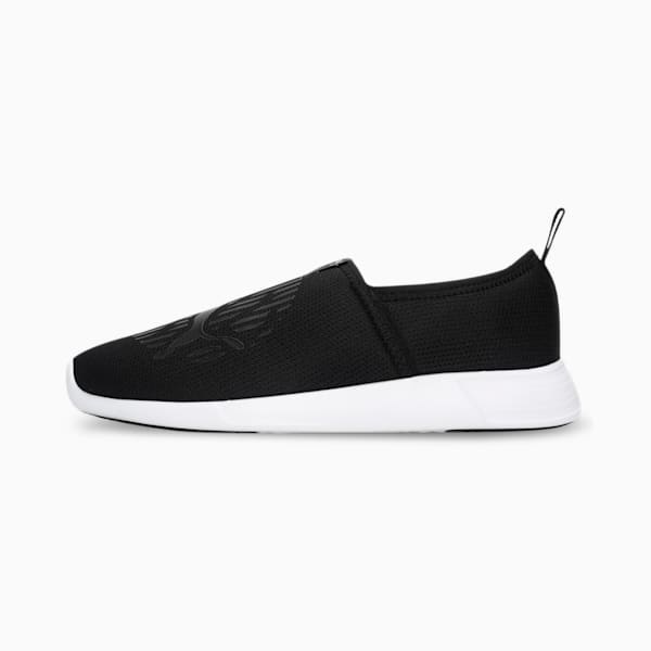 Mens black slip on sneakers top