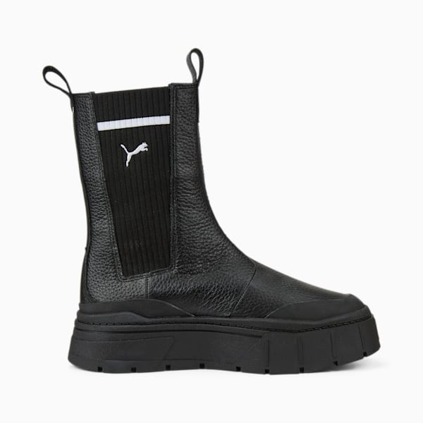 Mayze Stack Casual Chelsea Boot Women, Puma Black