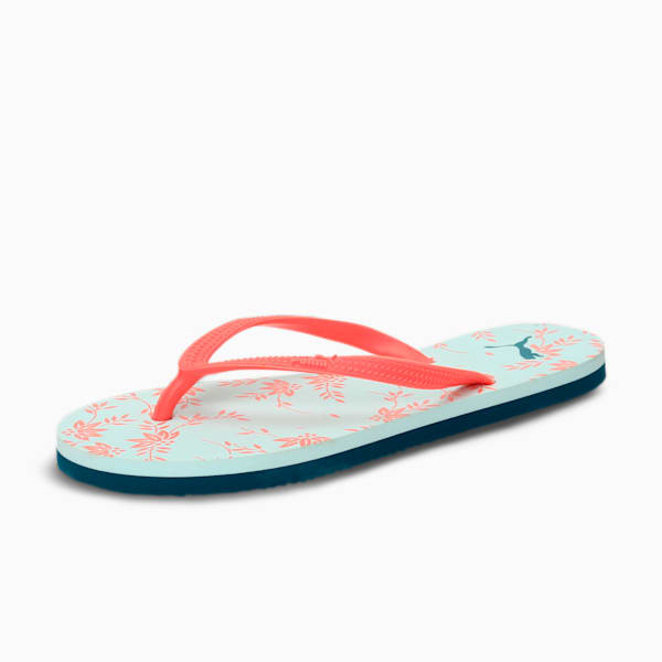 Zoey Women's Flip Flops, Nitro Blue-Peach Pink-Blue Coral