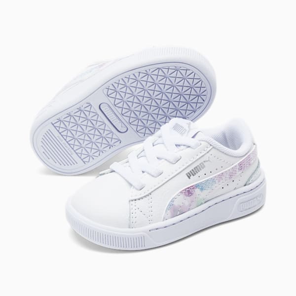 Vikky V3 Bleached Toddlers' Shoes, Puma White-Opera Mauve-Porcelain, extralarge