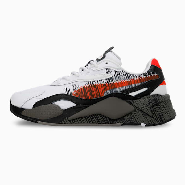 RS-X³ RENDER Unisex Sneakers, Puma White-Cherry Tomato-Puma Black, extralarge-IND