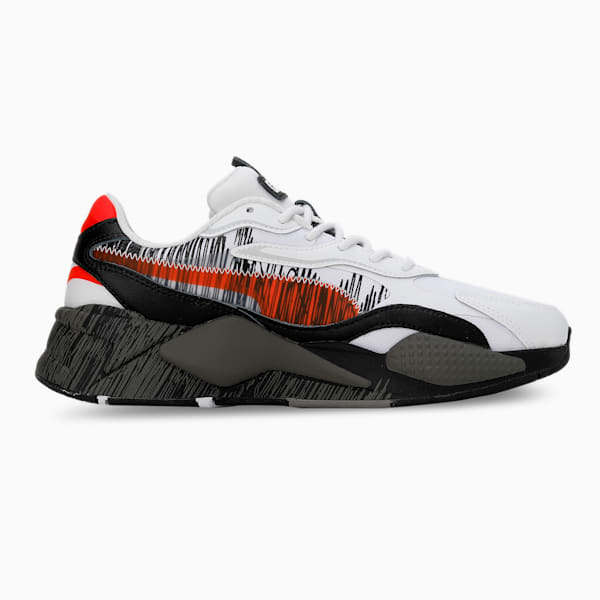 RS-X³ RENDER Unisex Sneakers, Puma White-Cherry Tomato-Puma Black, extralarge-IND