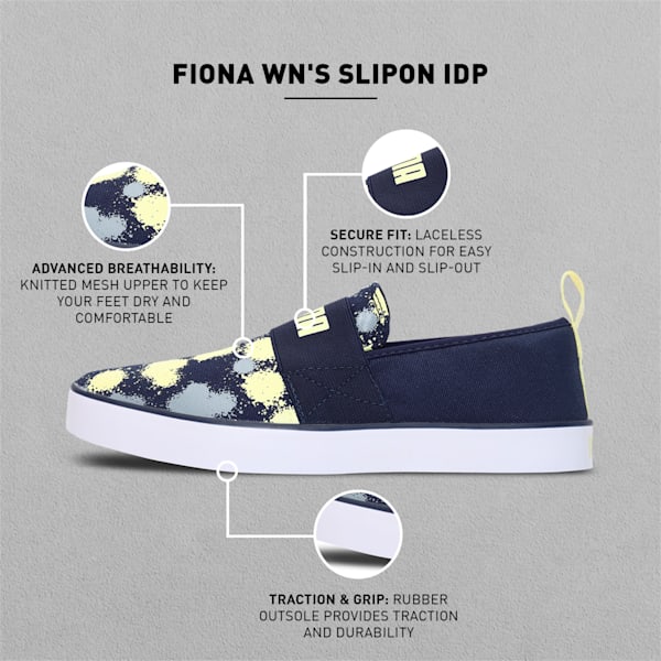 Fiona Slip-On Women's Sneakers, Peacoat-Yellow Pear-Blue Fog, extralarge-IND