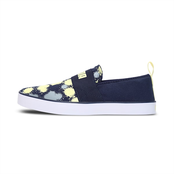Fiona Slip-On Women's Sneakers, Peacoat-Yellow Pear-Blue Fog, extralarge-IND
