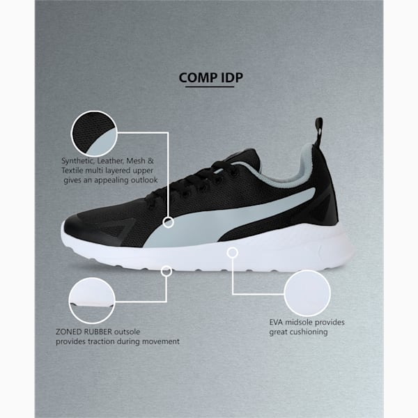 Comp Men's Sneakers, Puma Black-Quarry, extralarge-IND