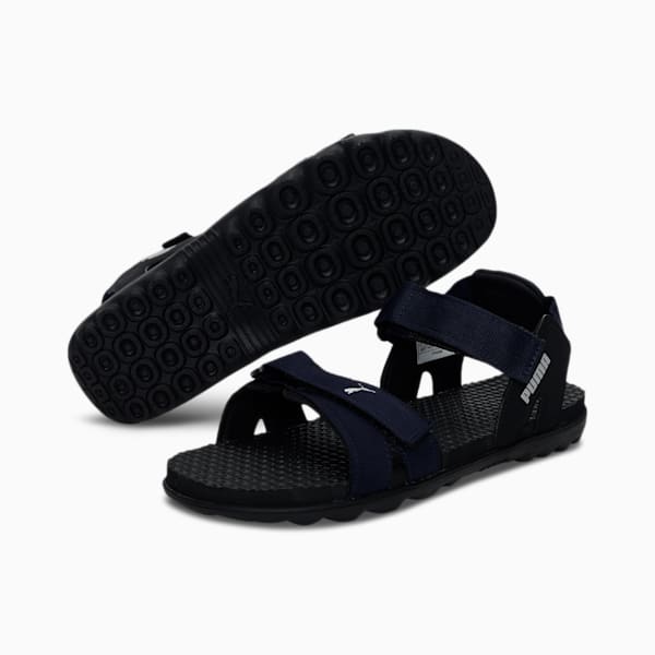 Smooth Men's Sandals, Puma Black-Navy Blazer, extralarge-IND