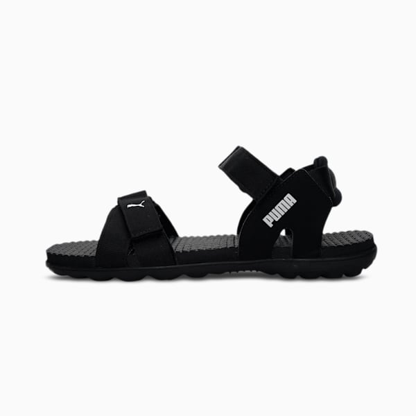 Smooth Men's Sandals, Puma Black-Silver-Puma White, extralarge-IND